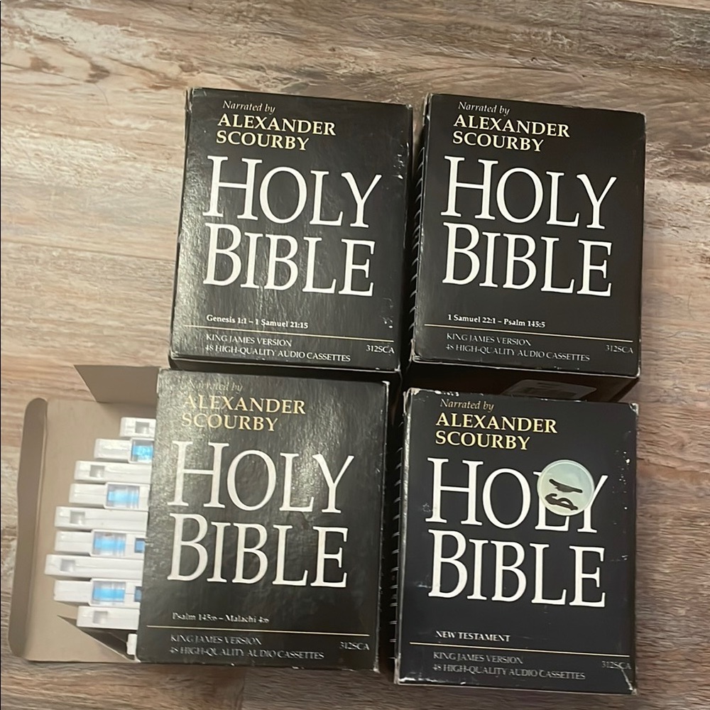 Black and White Media Cases for Holy Bible Organization